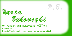 marta bukovszki business card